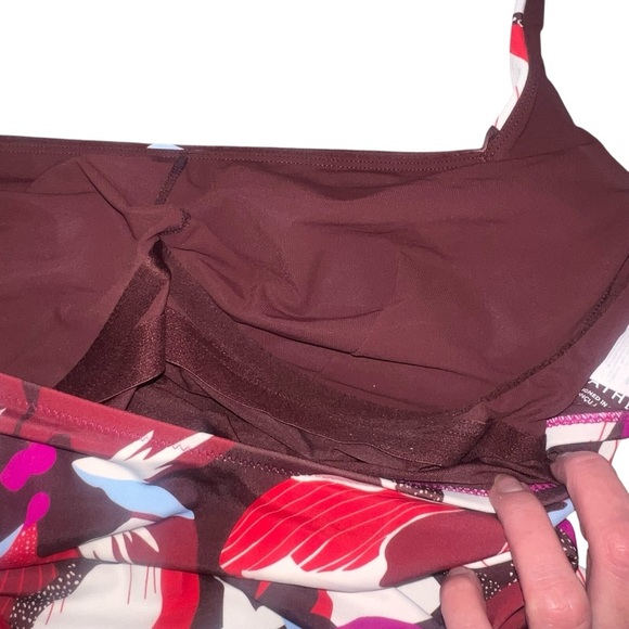 Athleta Square Neck Bra Cup Tankini 36D/DD Hero Bloom Floral Underwire Support - Picture 6 of 10